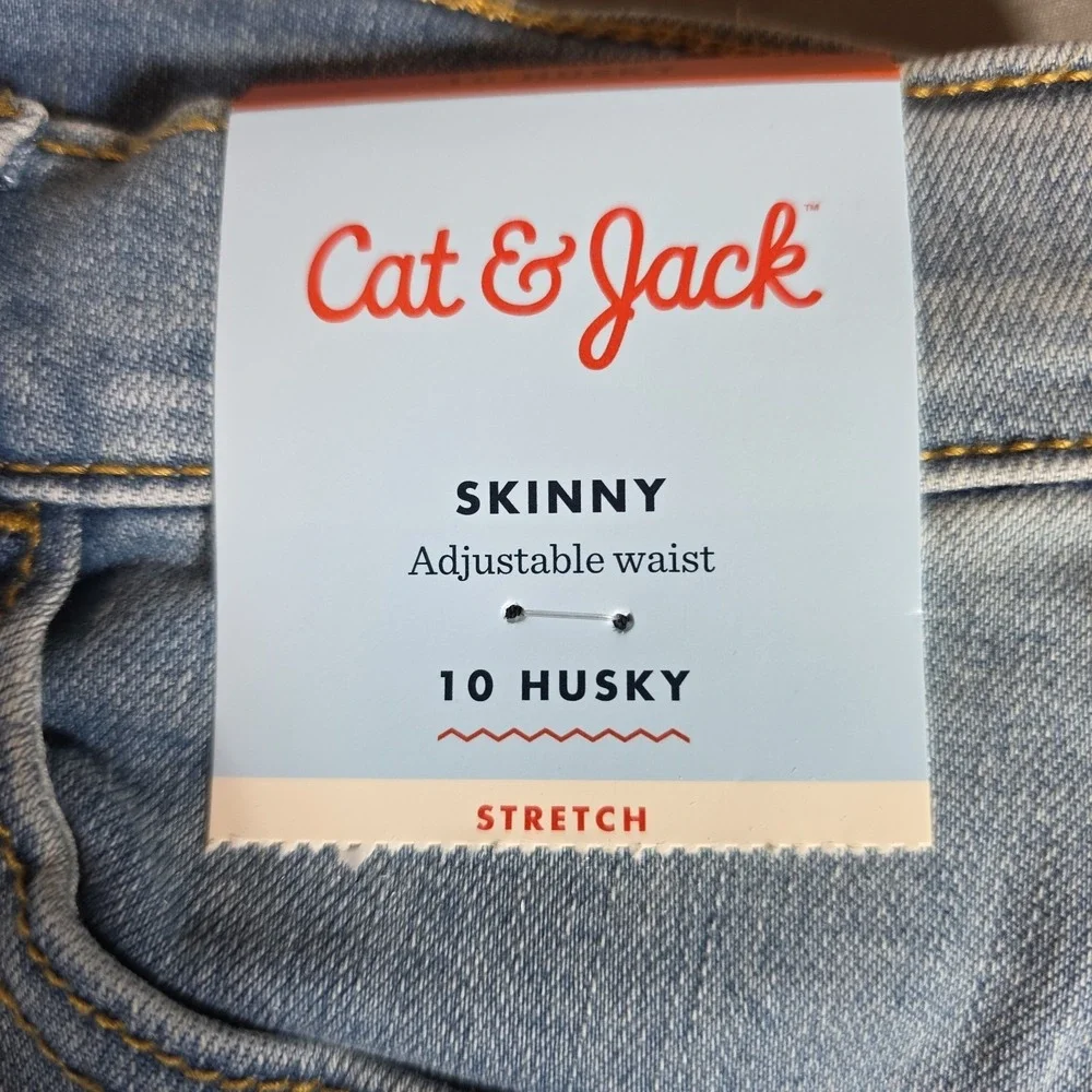 Cat & Jack Girl's Skinny Jeans Stretch 10 Husky NEW Denim Pants‎